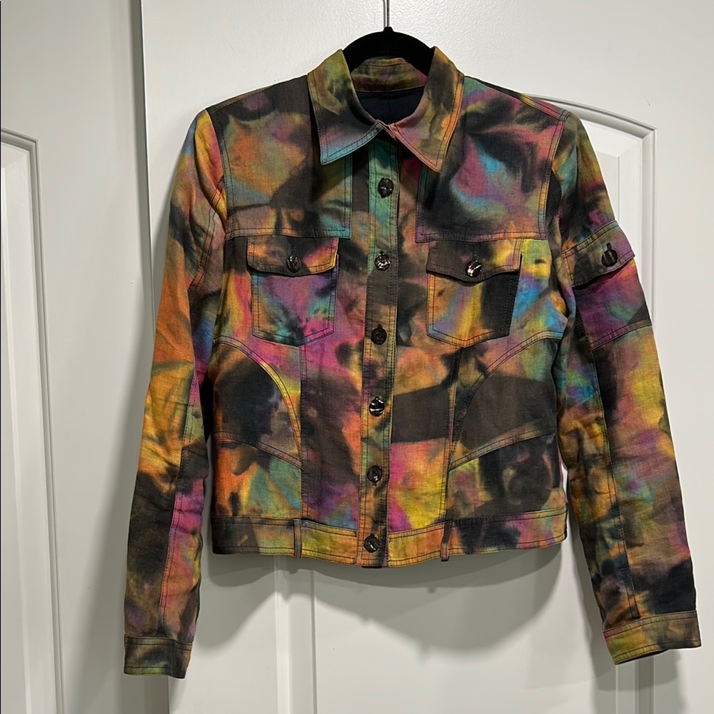 Like new - Javier SIMORRA Barcelona 100% Linen Bomber Jacket